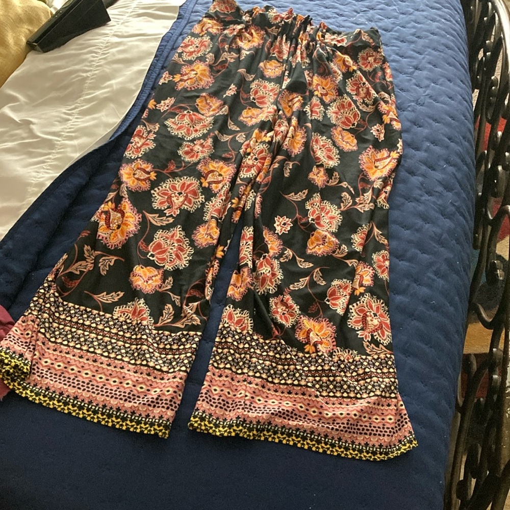 John Paul Richard women pants size m wide legs bohemian style